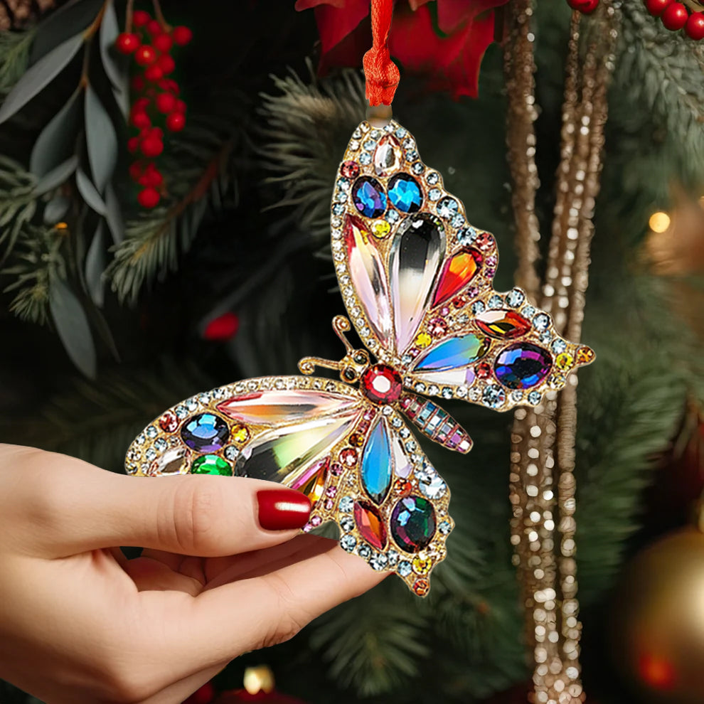 Spheregoods 2D Acrylic Ornament Crystal Butterfly