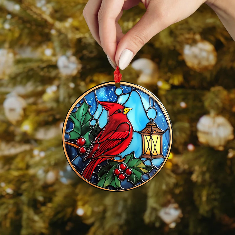 Spheregoods 2D Acrylic Ornament Cardinal Christmas
