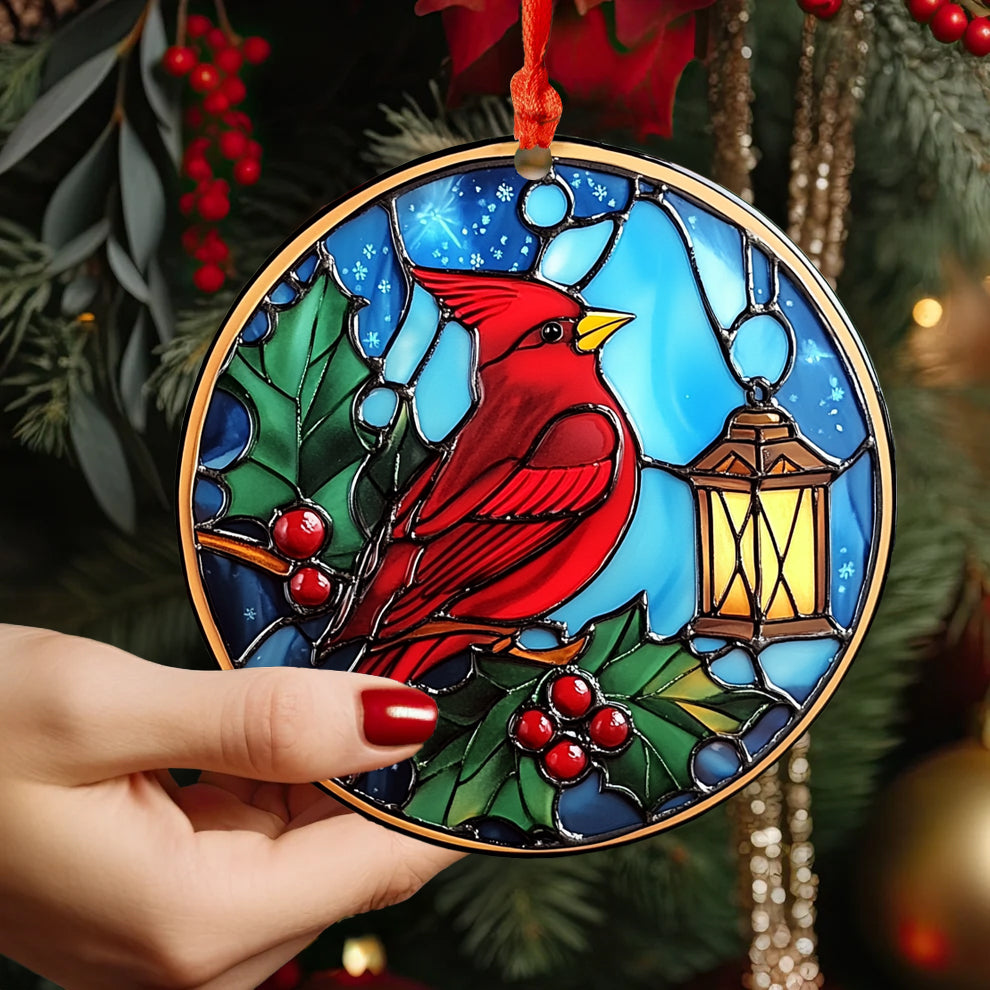 Spheregoods 2D Acrylic Ornament Cardinal Christmas