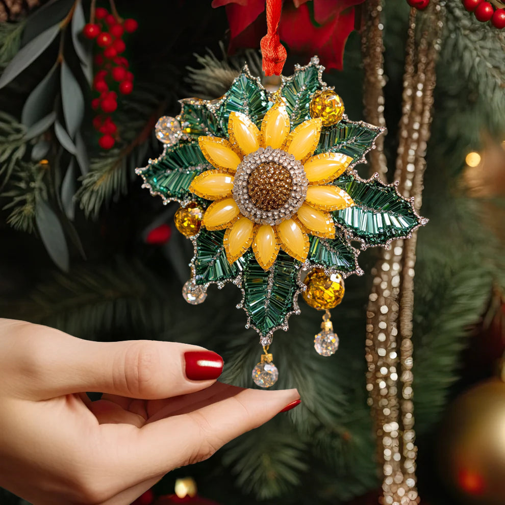 Spheregoods 2D Acrylic Ornament Sunflower Charm