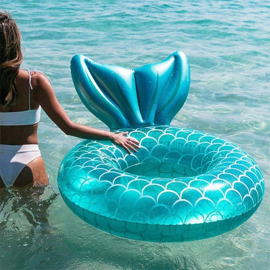 Spheregoods Mermaid Pool Float with Backrest