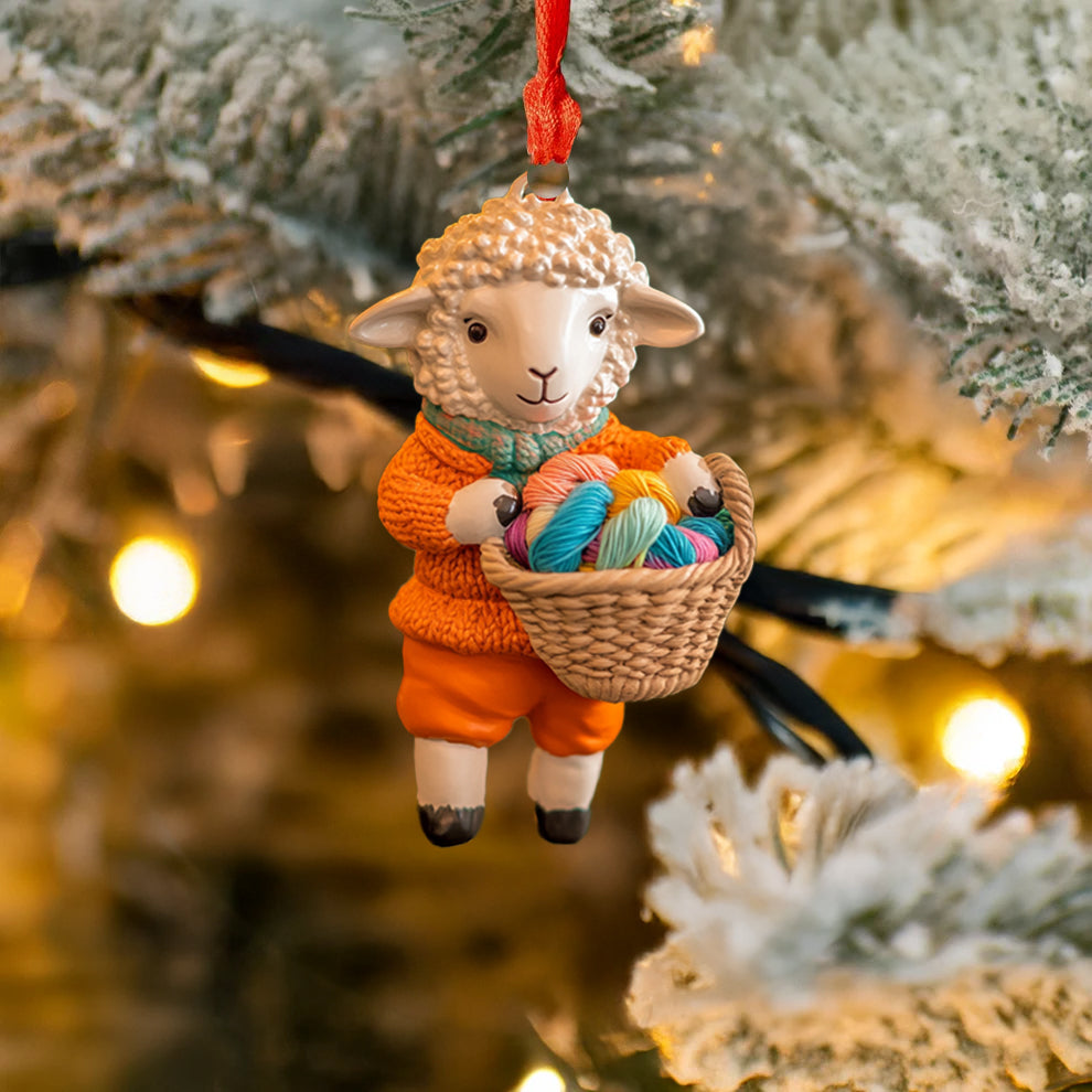Spheregoods 2D Acrylic Ornament Crochet Sheep