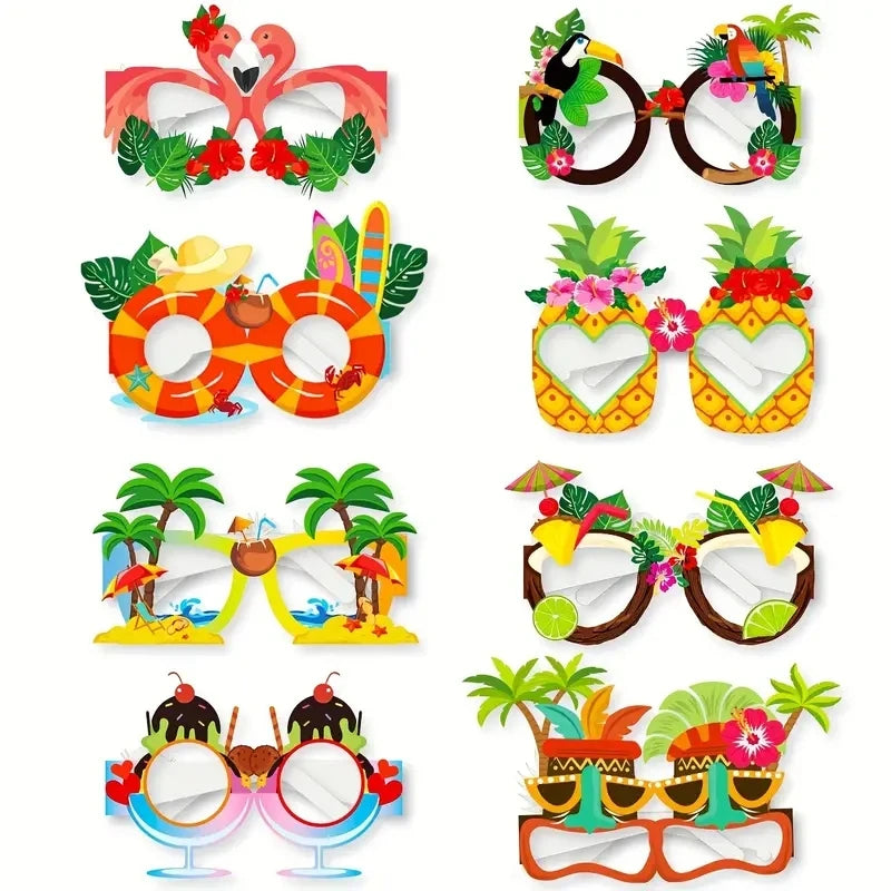 Spheregoods 8pcs Hawaiian Beach Party Sunglasses
