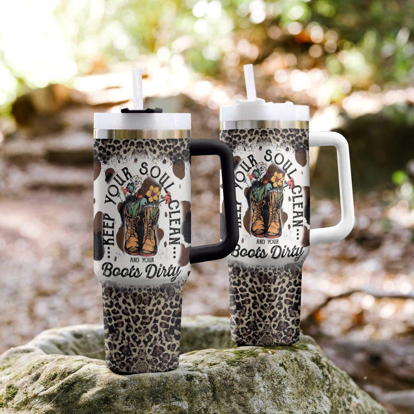 Spheregoods Tumbler Clean Heart, Dirty Boots