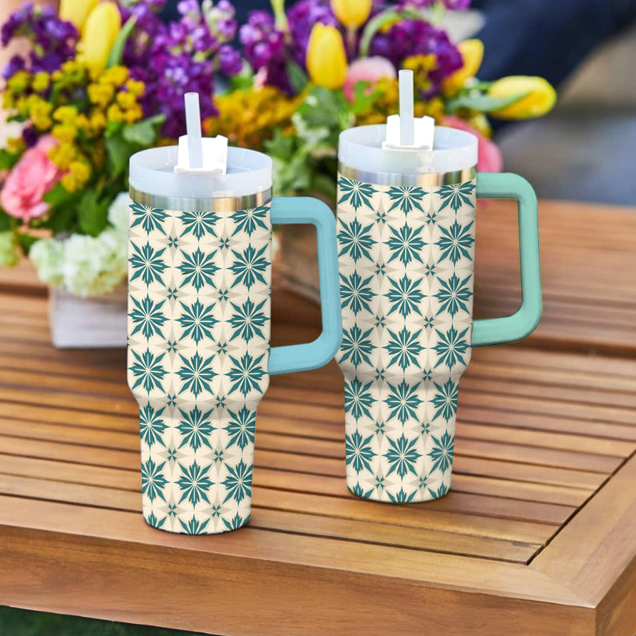 Spheregoods Tumbler Teal Blossom