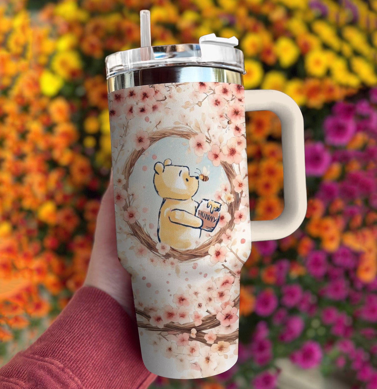 Spheregoods Tumbler Cherry Blossom Bear