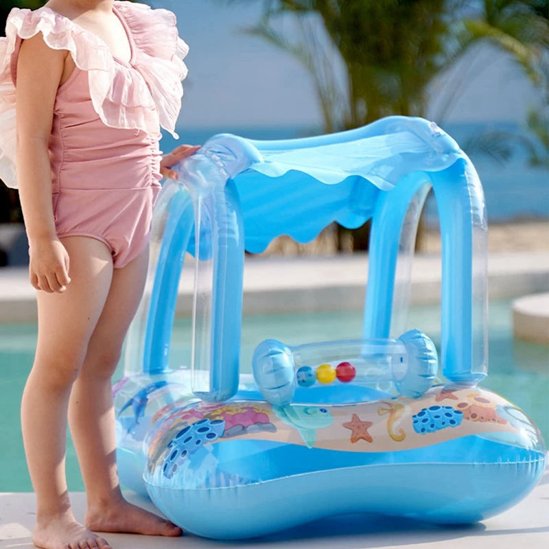 SphereGoods 1pc Baby Pool Float with Canopy – Safe & Fun Water Play