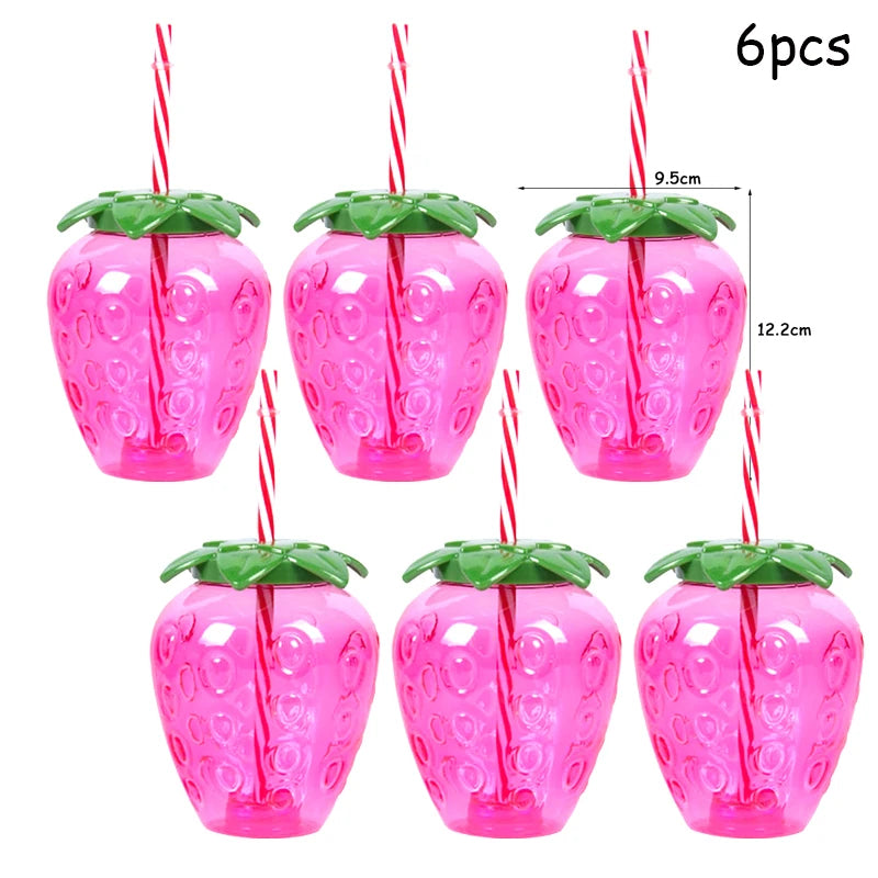 Spheregoods 6pcs Tropical Party Drink Cup Set