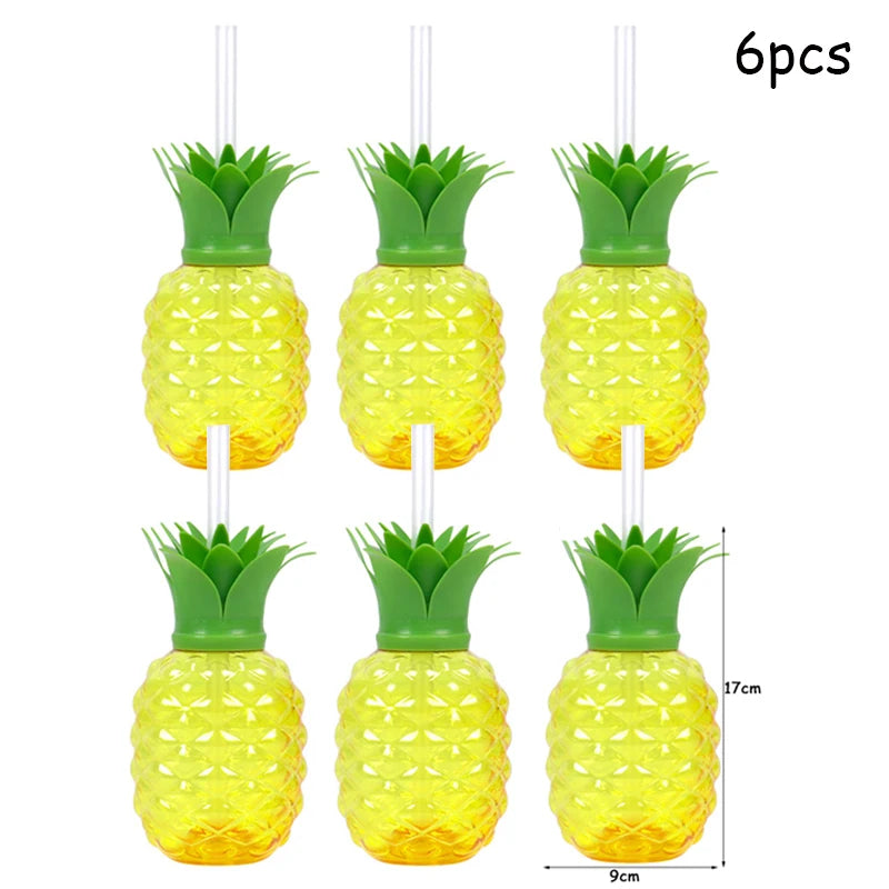 Spheregoods 6pcs Tropical Party Drink Cup Set