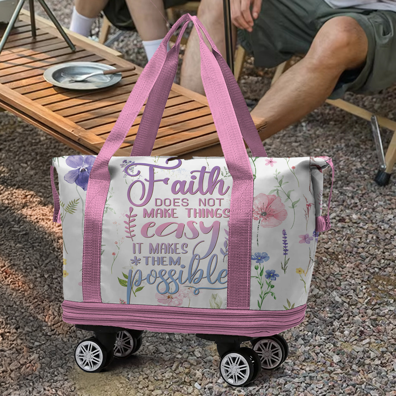Spheregoods Luggage Bag Faith & Flowers