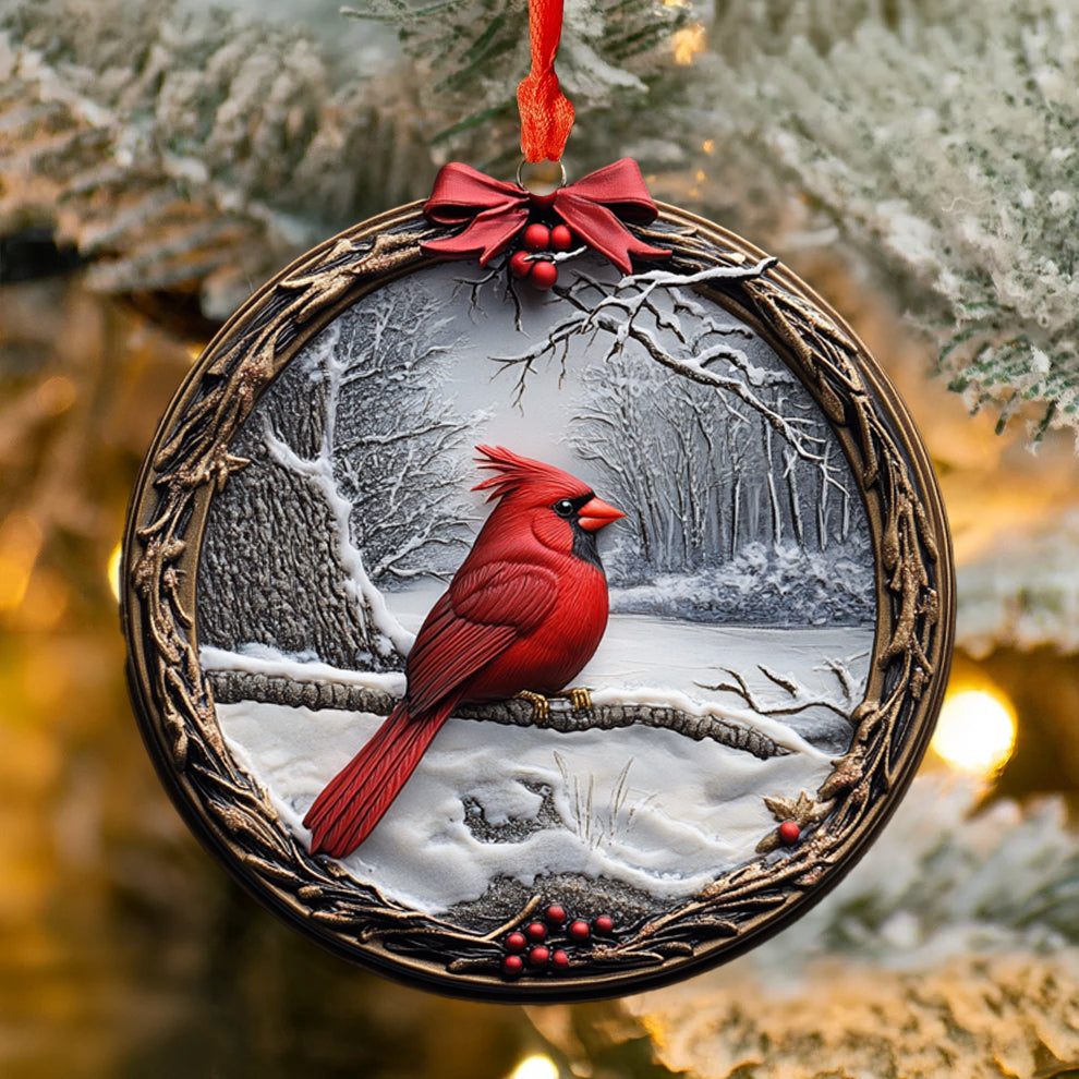Spheregoods 2D Acrylic Ornament Cardinal Wonderland