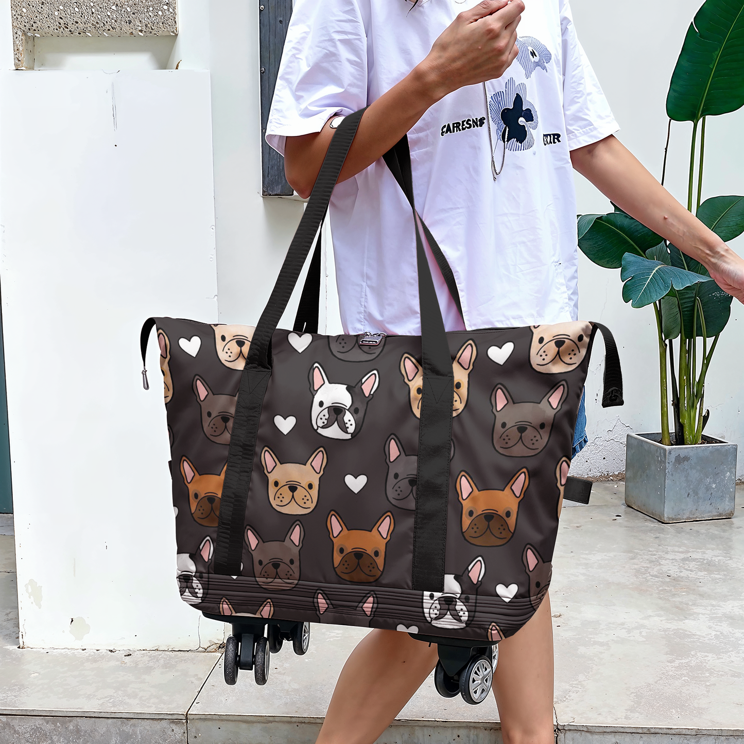Spheregoods™Luggage Bag Bulldog Around