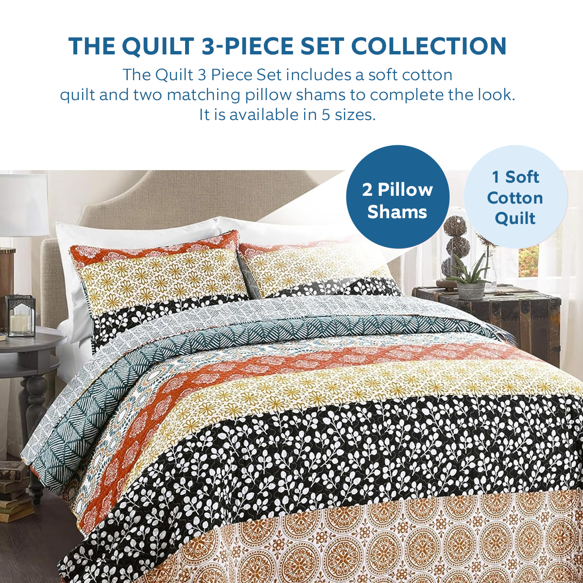 Spheregoods All Season Quilt 3-Piece Set Heavenly Grace