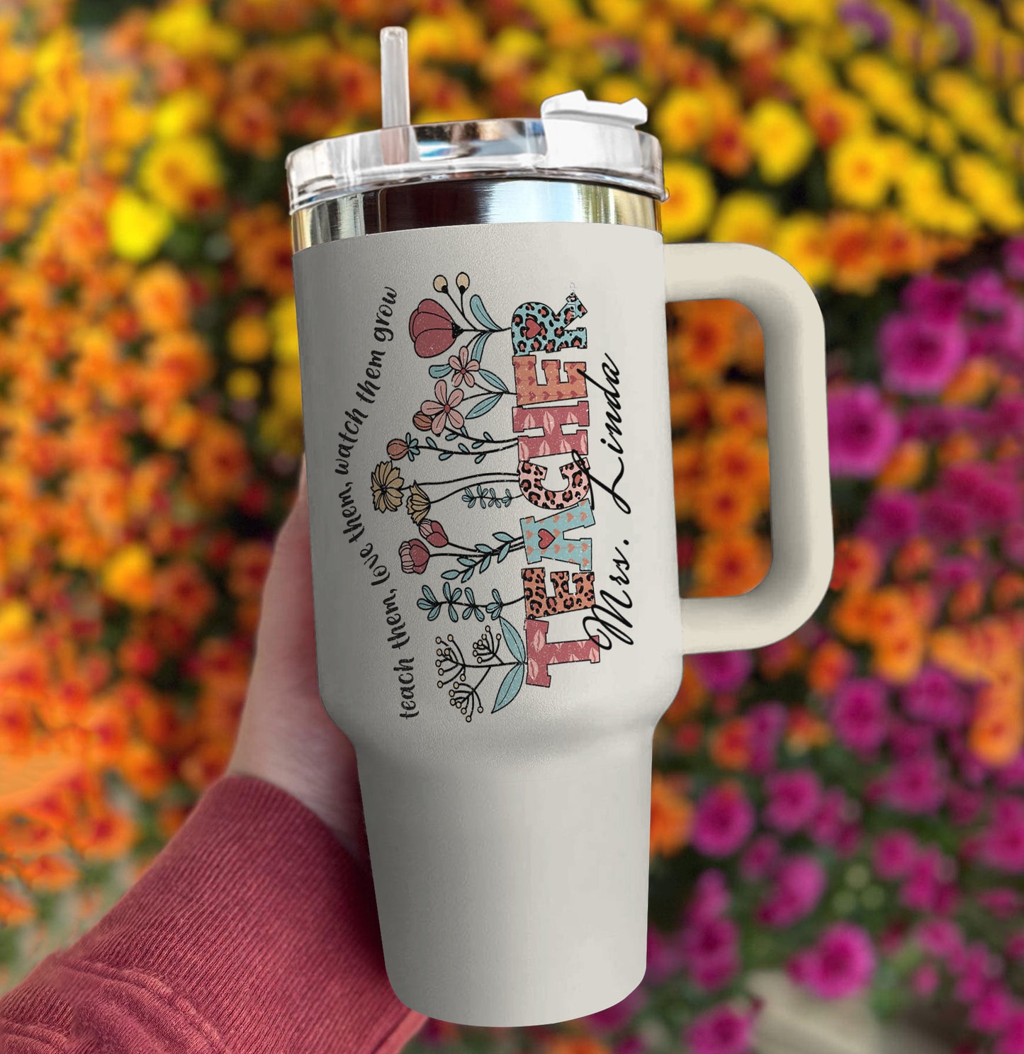 Spheregoods Personalized Tumbler Blooming Educator