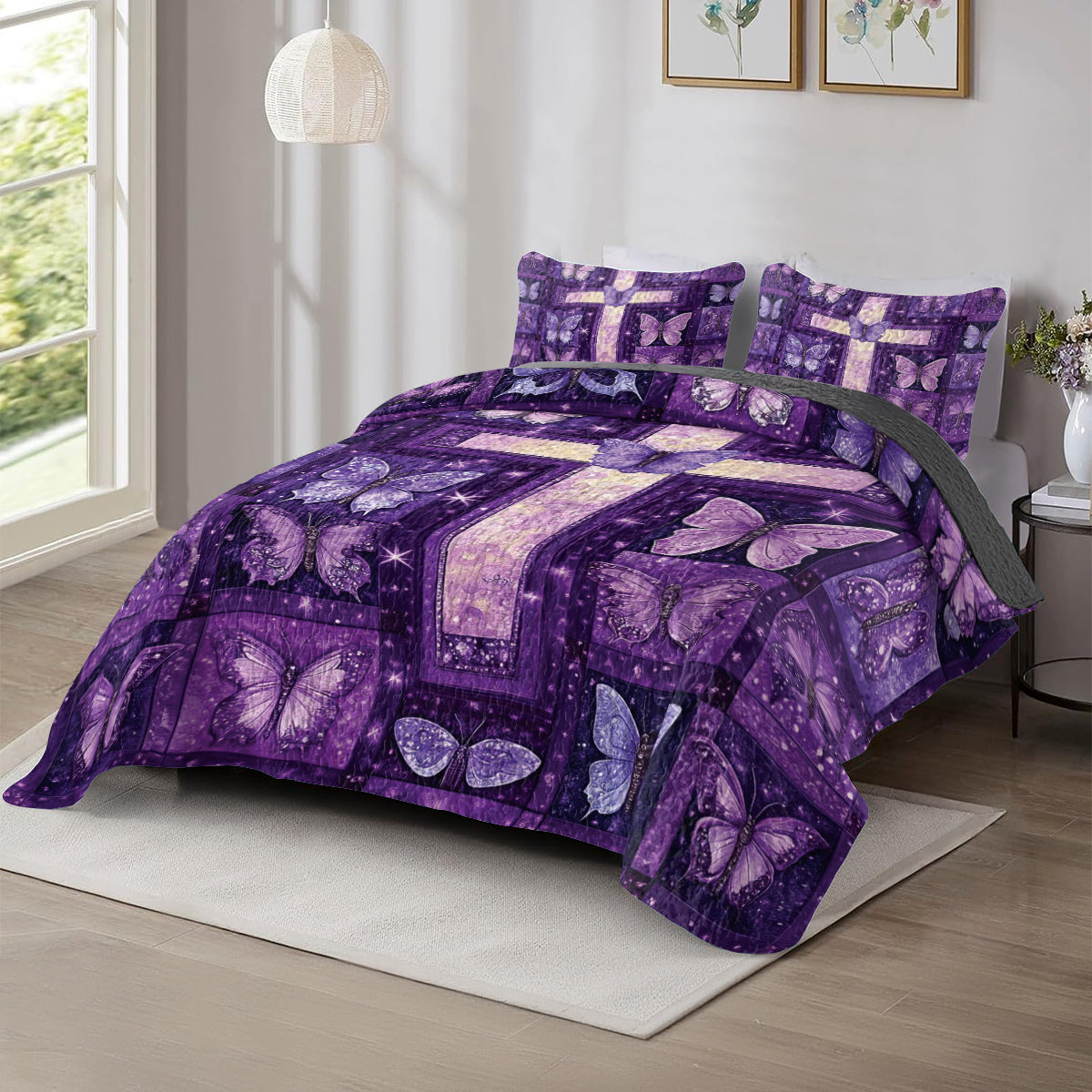 Spheregoods All Season Quilt 3-Piece Set Heavenly Grace