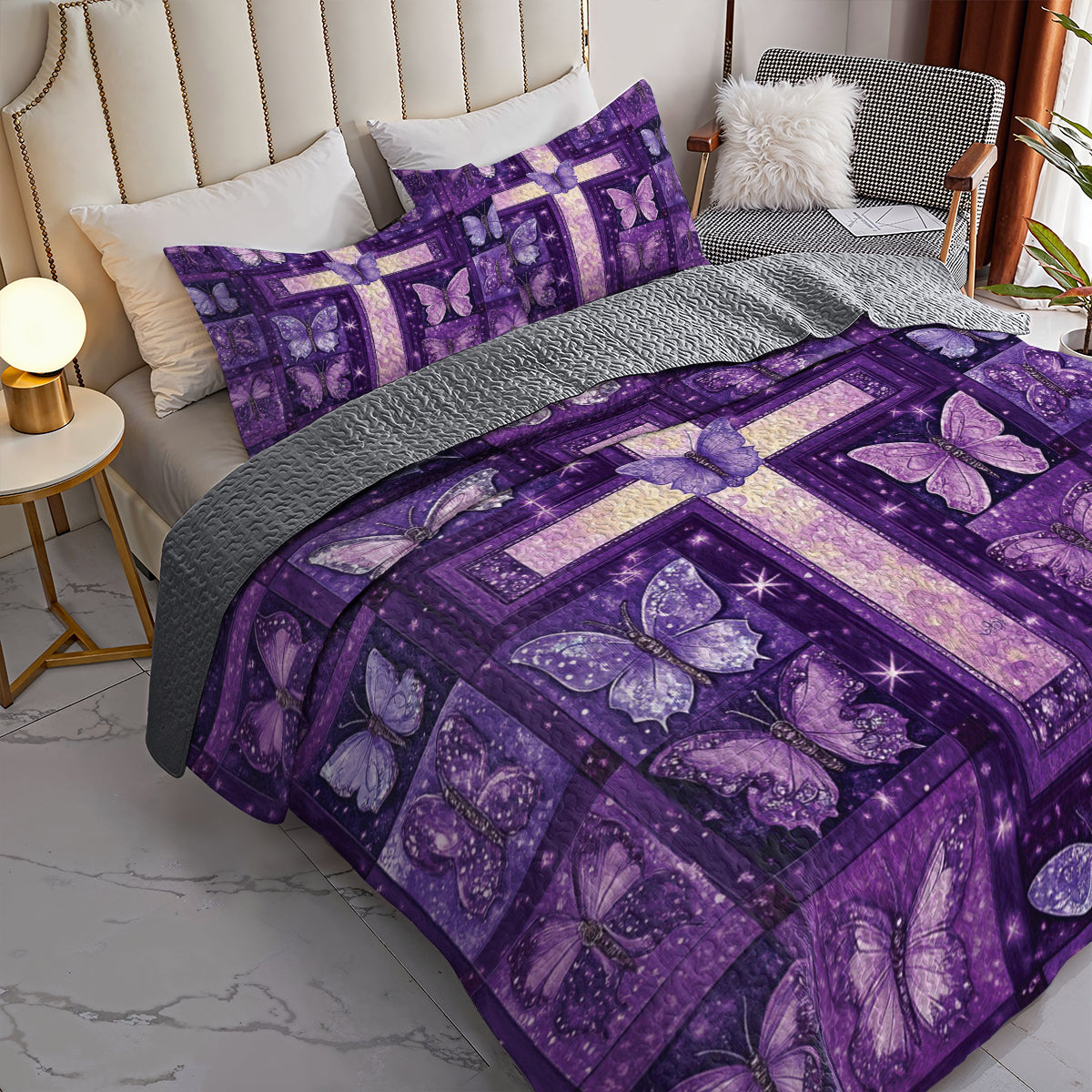 Spheregoods All Season Quilt 3-Piece Set Heavenly Grace