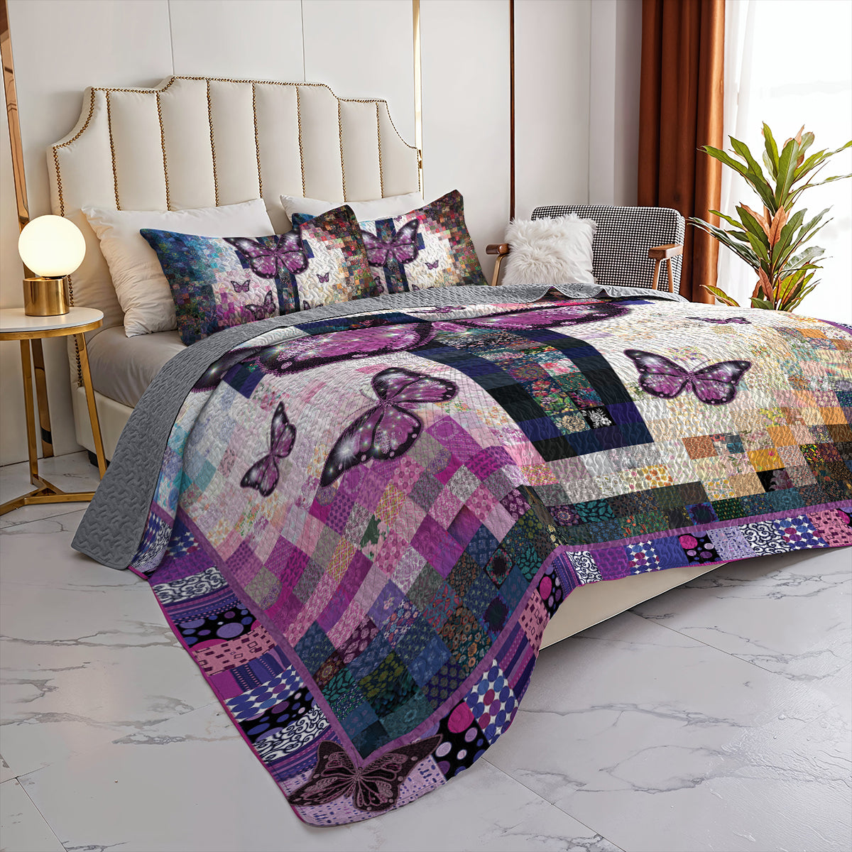 Spheregoods Quilt Bedding Set Christian Butterfly