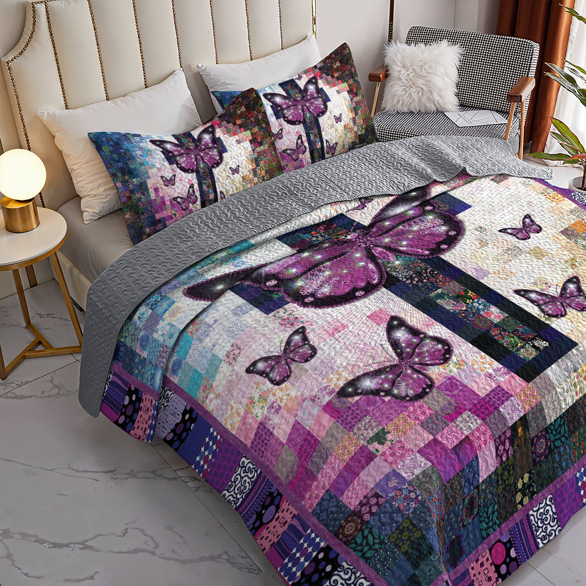 Spheregoods Quilt Bedding Set Christian Butterfly