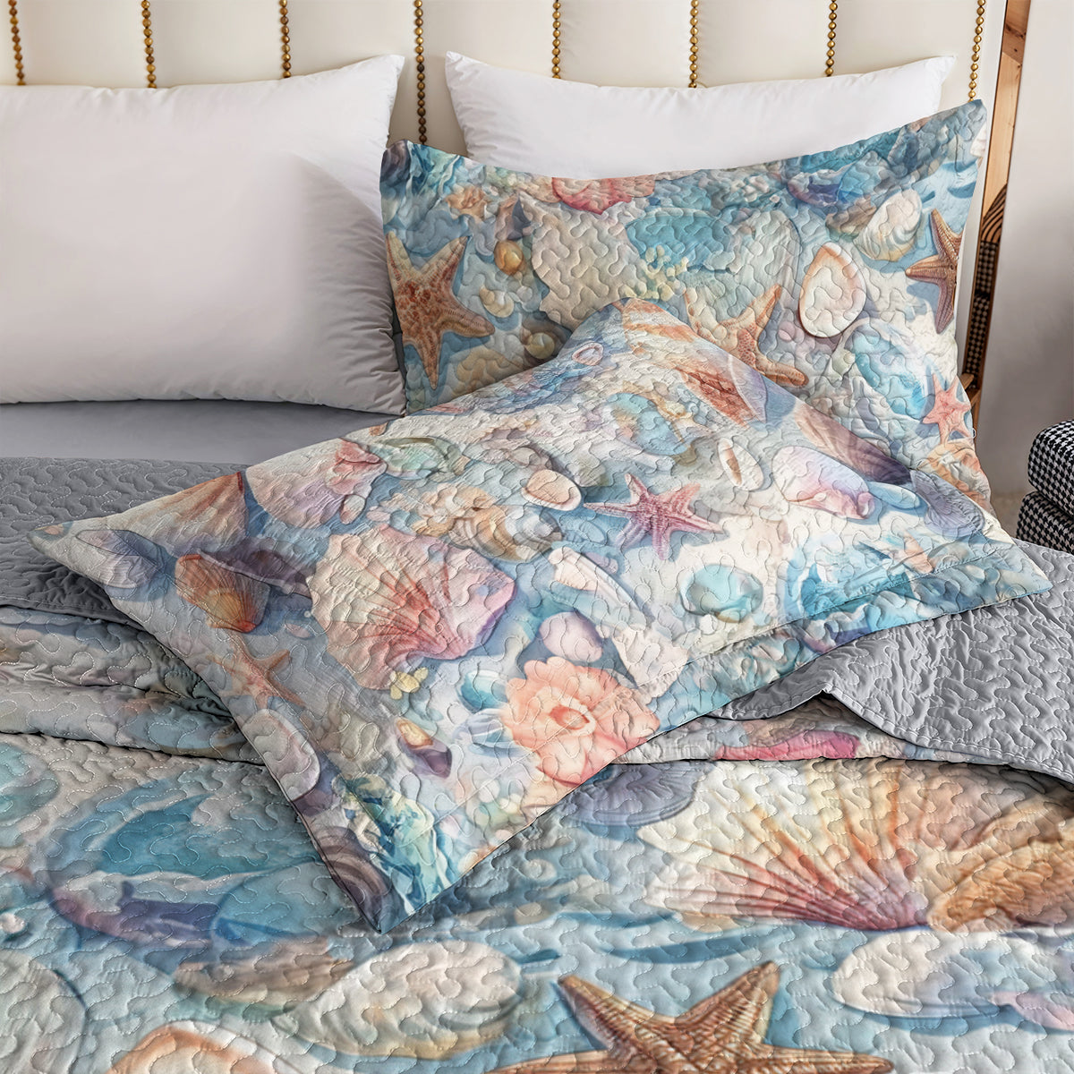 Spheregoods Quilt 3-Piece Shell Coasters