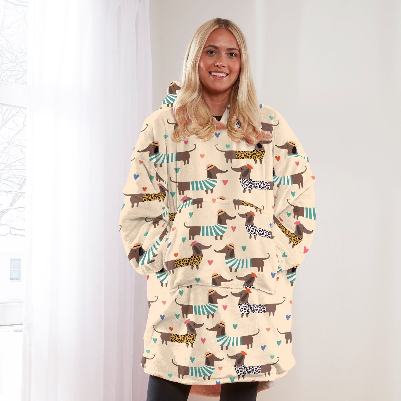 Spheregoods Huggie Blanket Dachshund Playtime