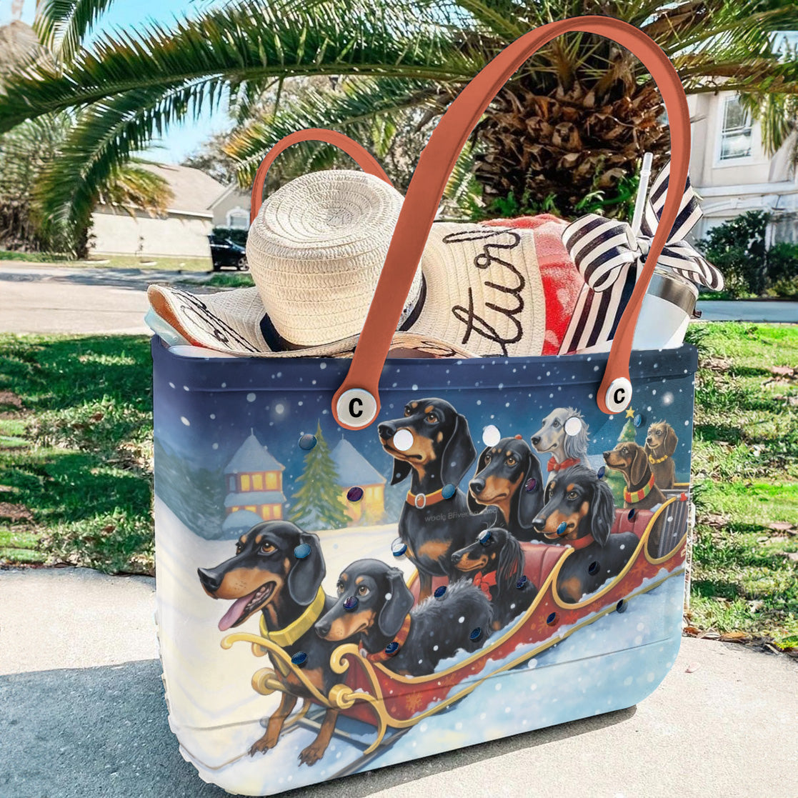 Spheregoods Cee™ Bag Dachshunds on Christmas Duty