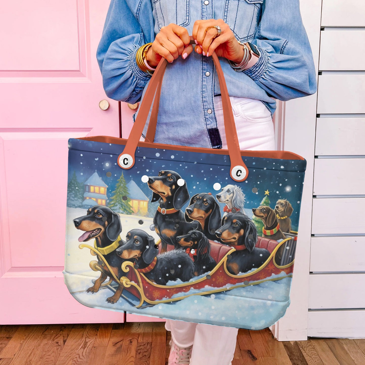 Spheregoods Cee™ Bag Dachshunds on Christmas Duty