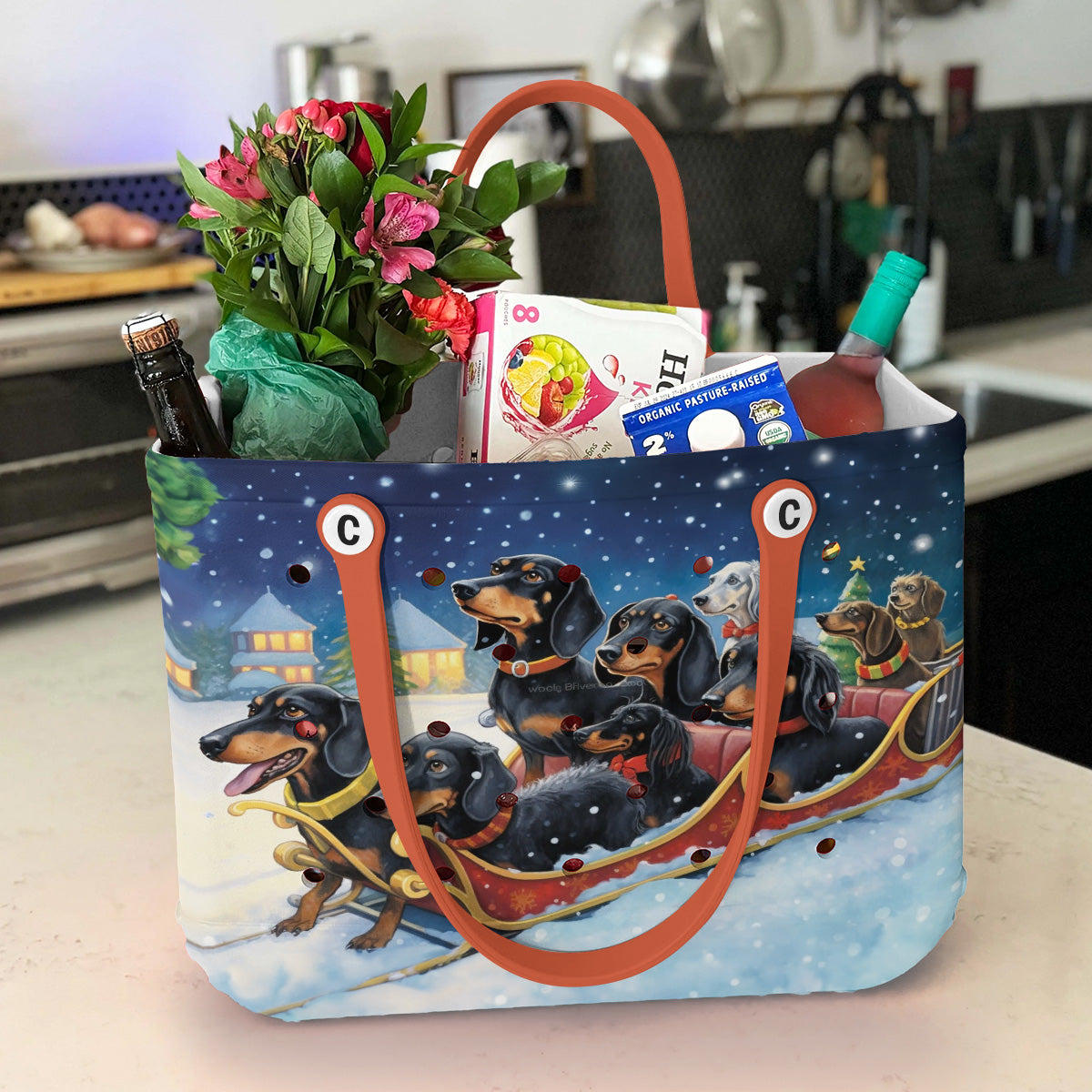 Spheregoods Cee™ Bag Dachshunds on Christmas Duty