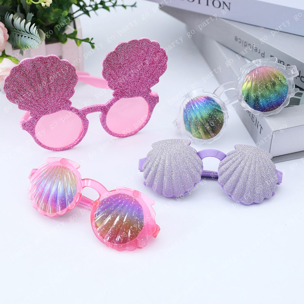 Mermaid Shell Sunglasses – Shiny Party Photo Props