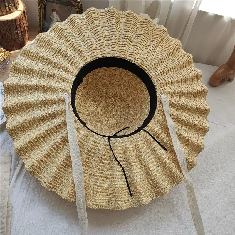 SphereGoods Raffia Wide Brim Hat