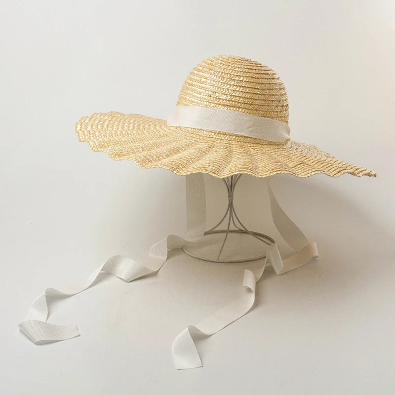 SphereGoods Raffia Wide Brim Hat