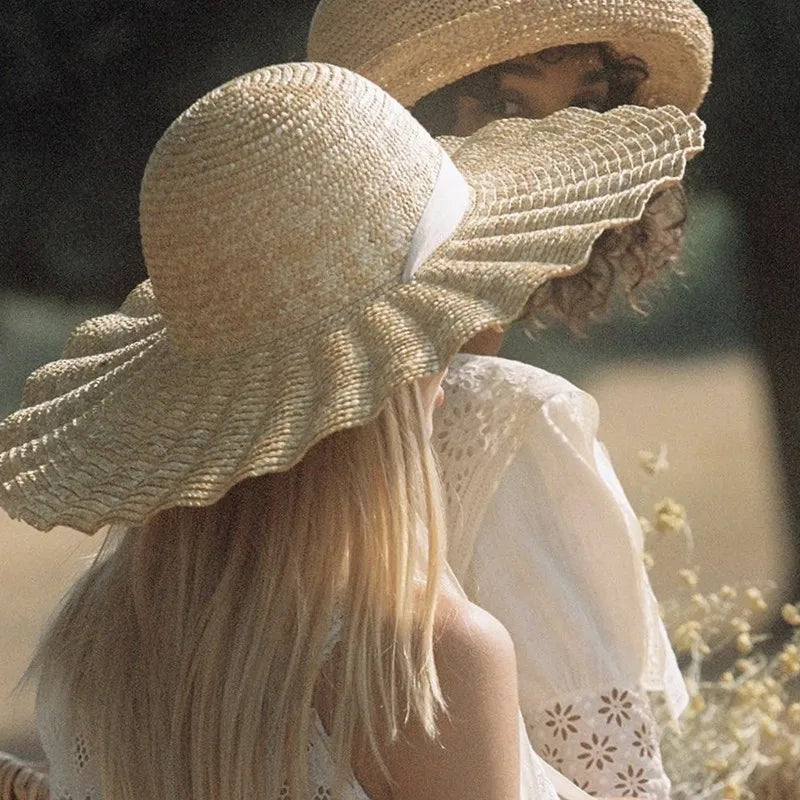 SphereGoods Raffia Wide Brim Hat