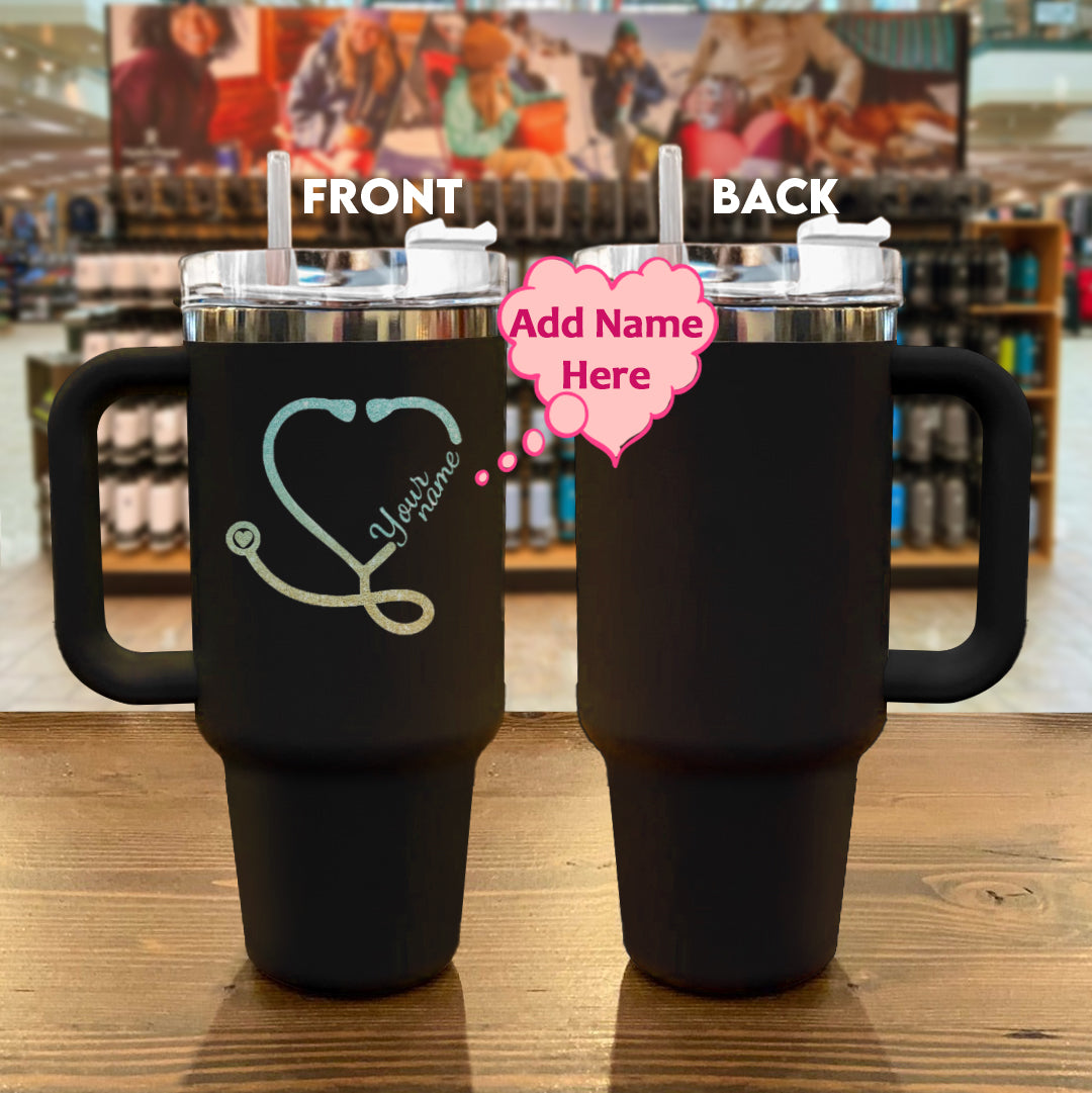 Spheregoods Personalized Tumbler Stethoscope Heart