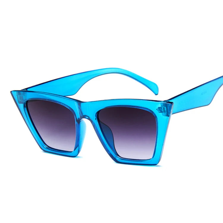 Luxury Designer Square Sunglasses – Vintage Cat Eye Shades for Women & Men
