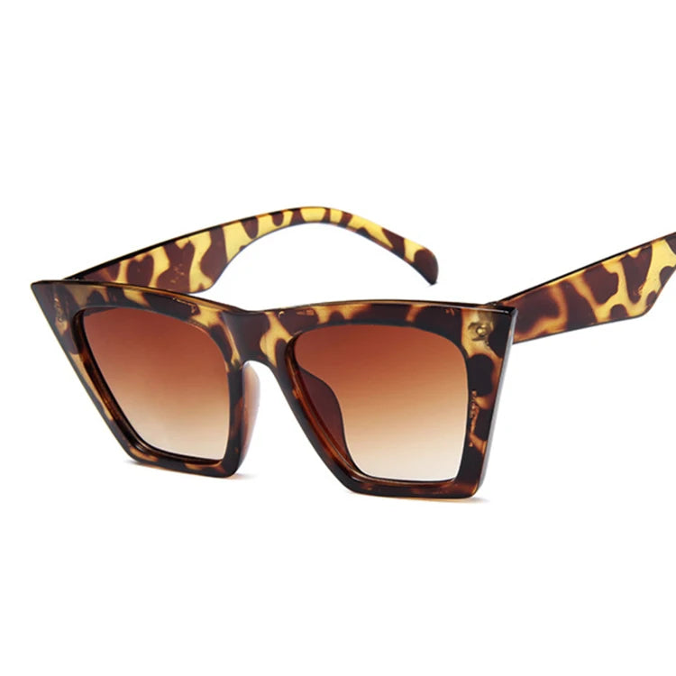 Luxury Designer Square Sunglasses – Vintage Cat Eye Shades for Women & Men