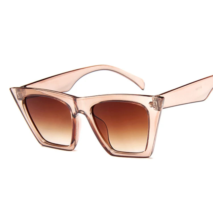 Luxury Designer Square Sunglasses – Vintage Cat Eye Shades for Women & Men