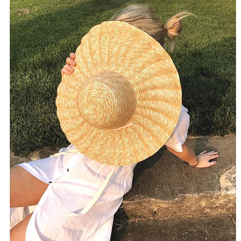 SphereGoods Raffia Wide Brim Hat