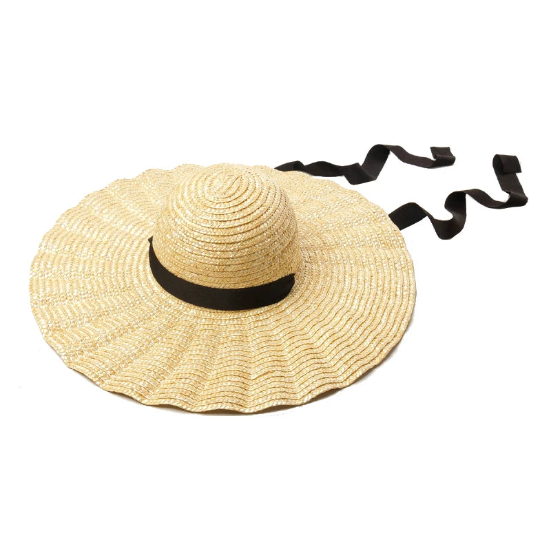 SphereGoods Raffia Wide Brim Hat