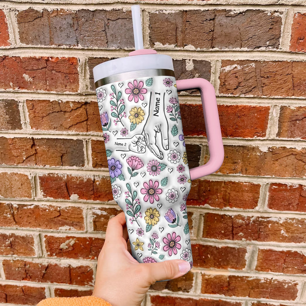 Spheregoods Personalized Tumbler Holding Hands