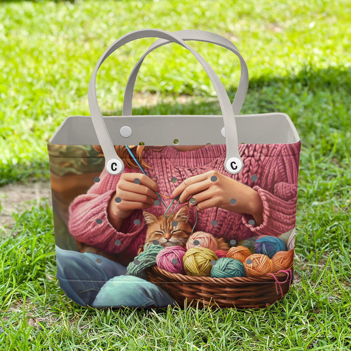 Spheregoods Cee™ Bag Knitting Kitty