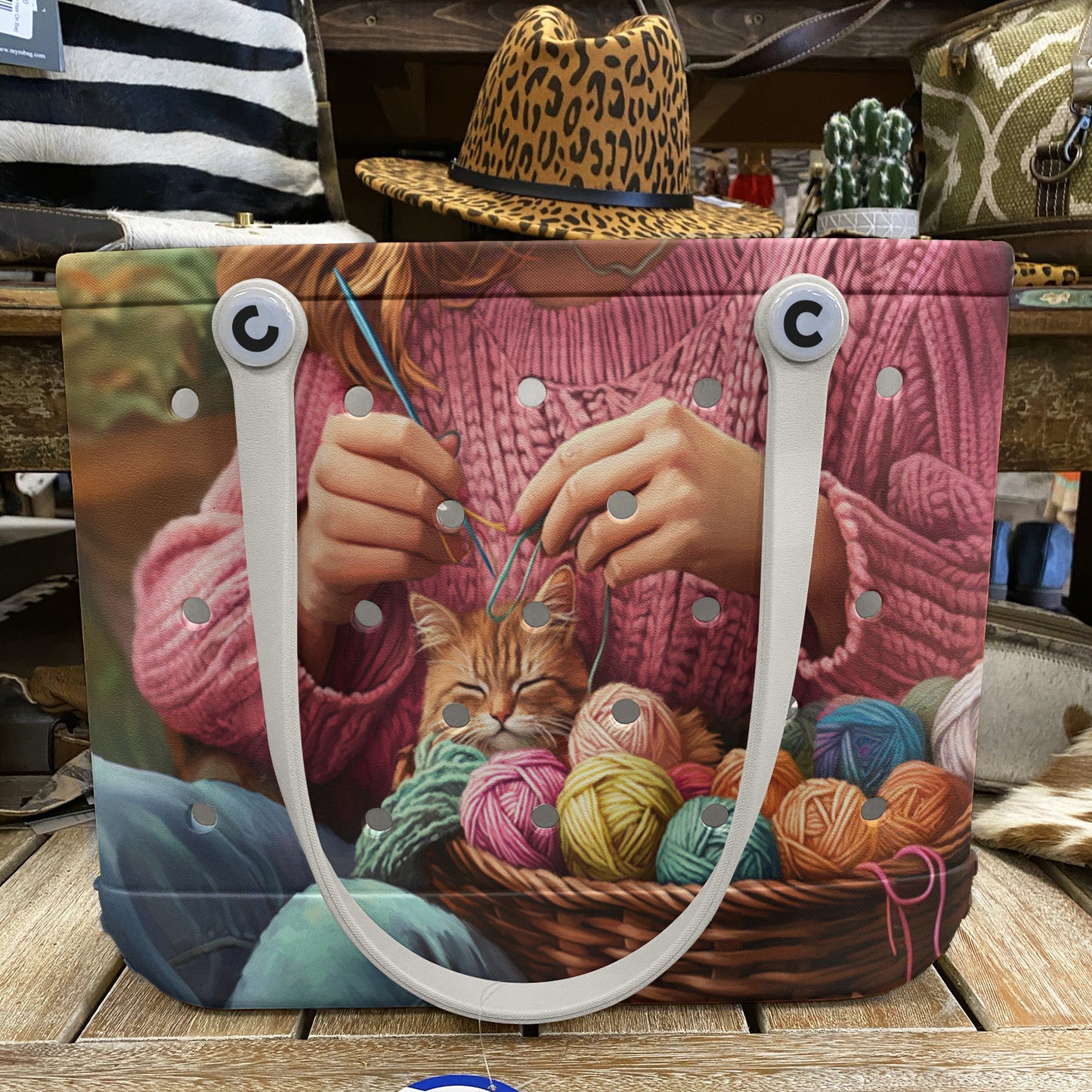 Spheregoods Cee™ Bag Knitting Kitty