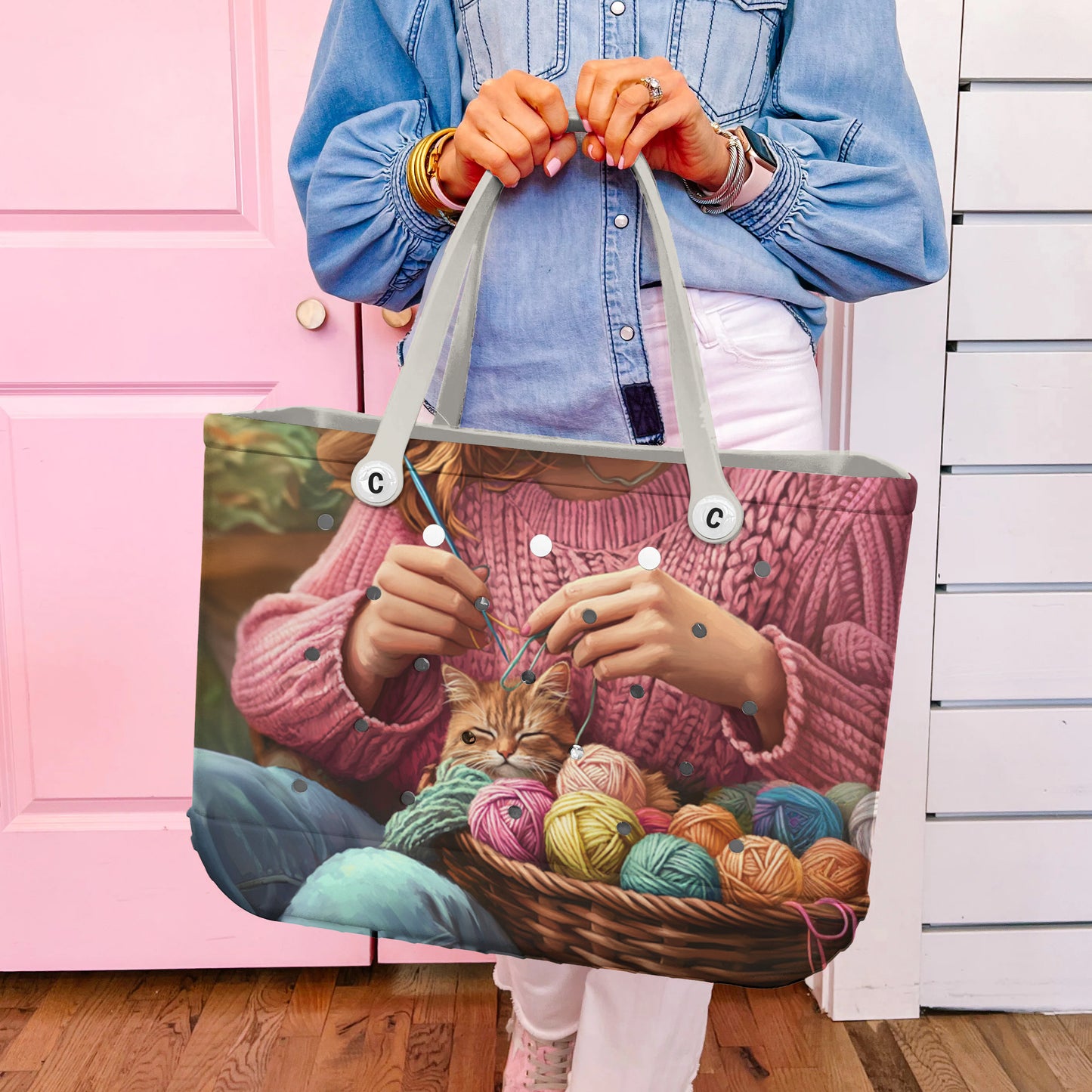 Spheregoods Cee™ Bag Knitting Kitty
