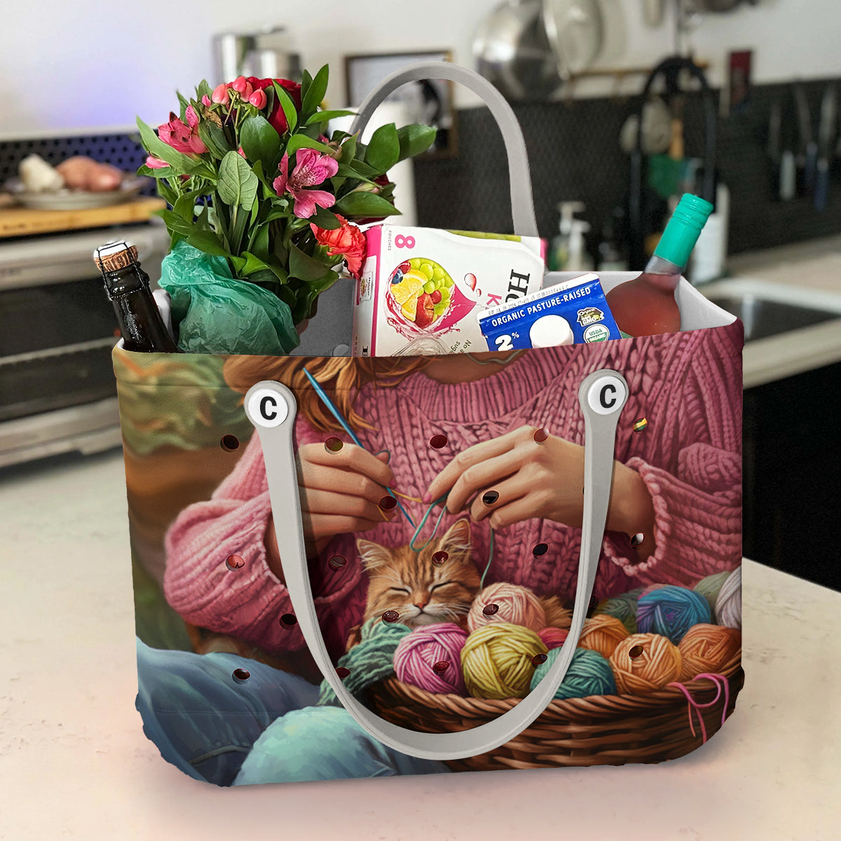 Spheregoods Cee™ Bag Knitting Kitty