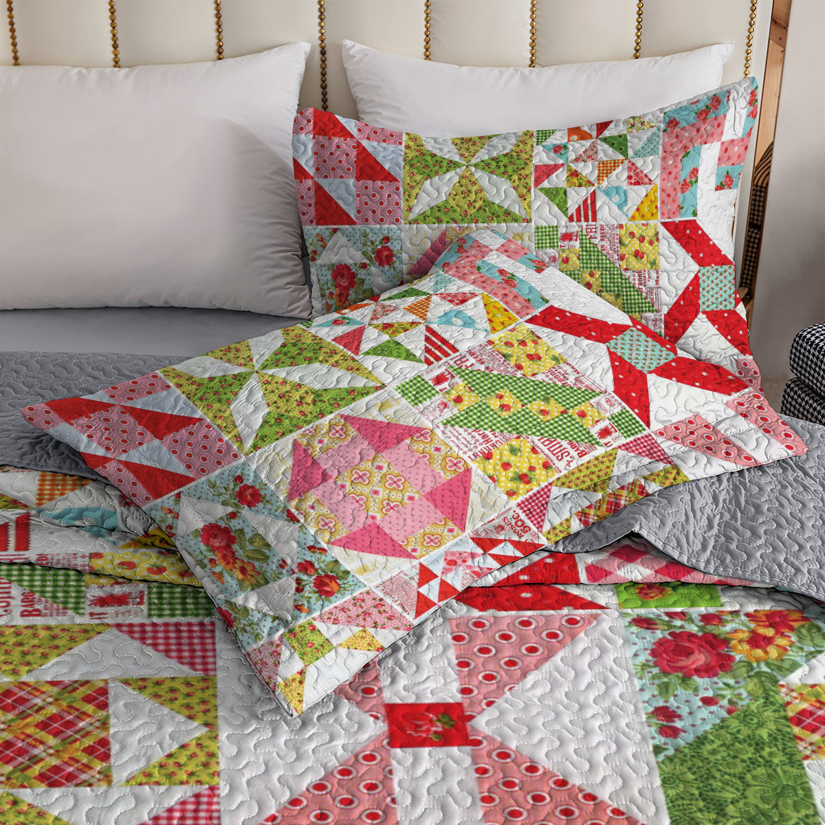 Spheregoods All Season Quilt 3-Piece Set Love you to the moon and back