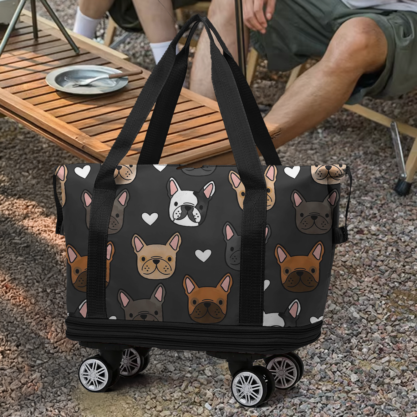 Spheregoods™Luggage Bag Bulldog Around