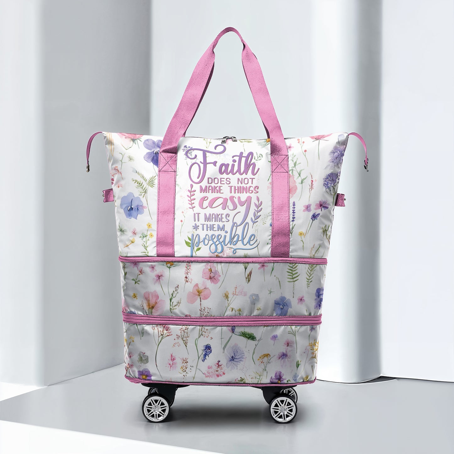 Spheregoods Luggage Bag Faith & Flowers