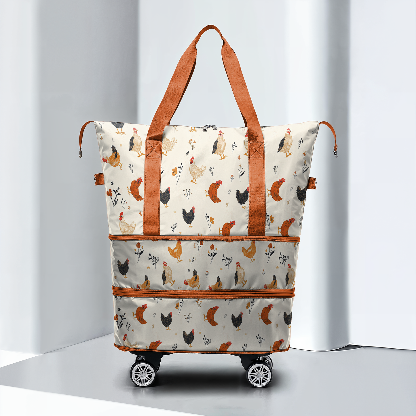 Spheregoods Luggage Bag Rustic Chicken