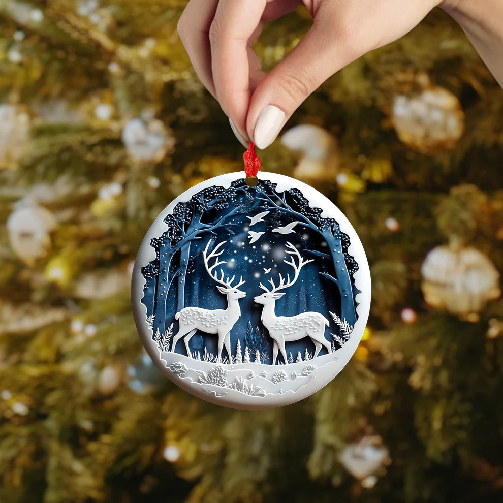 Spheregoods 2D Acrylic Ornament Snowy Forest