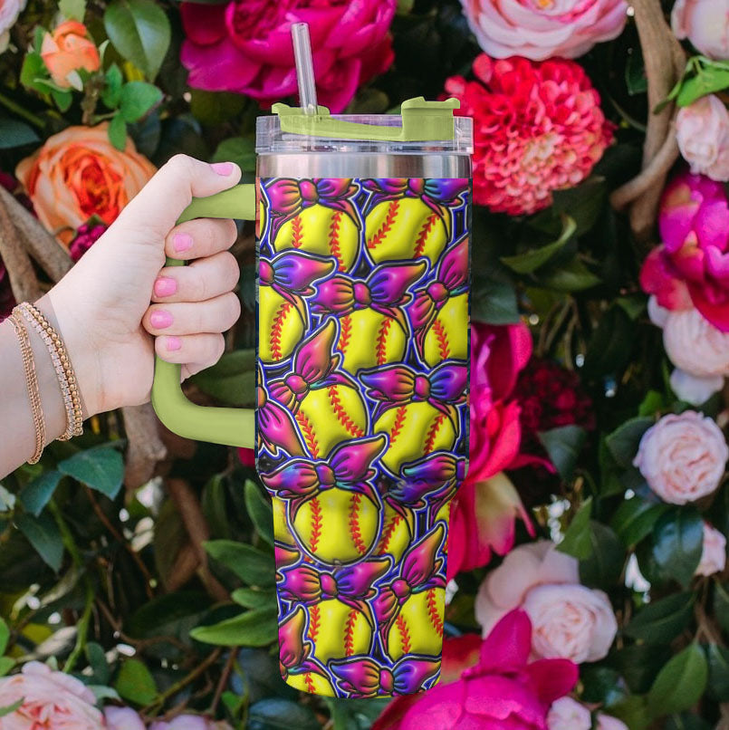 Spheregoods Tumbler Softball Sparkle