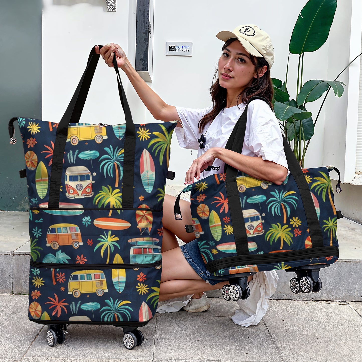 Spheregoods Luggage Bag Tropical Camper