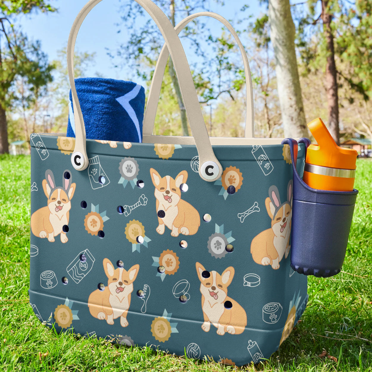 Spheregoods Cee™ Bag Playful Corgi Charm